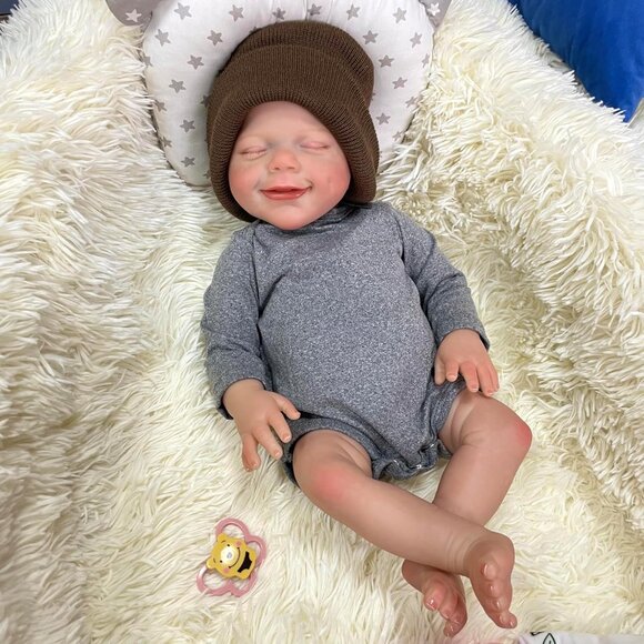 🆕20Inch Full Body Viny Newborn Baby Poseable Limbs Cute Boy April Reborn Baby - Picture 8 of 10